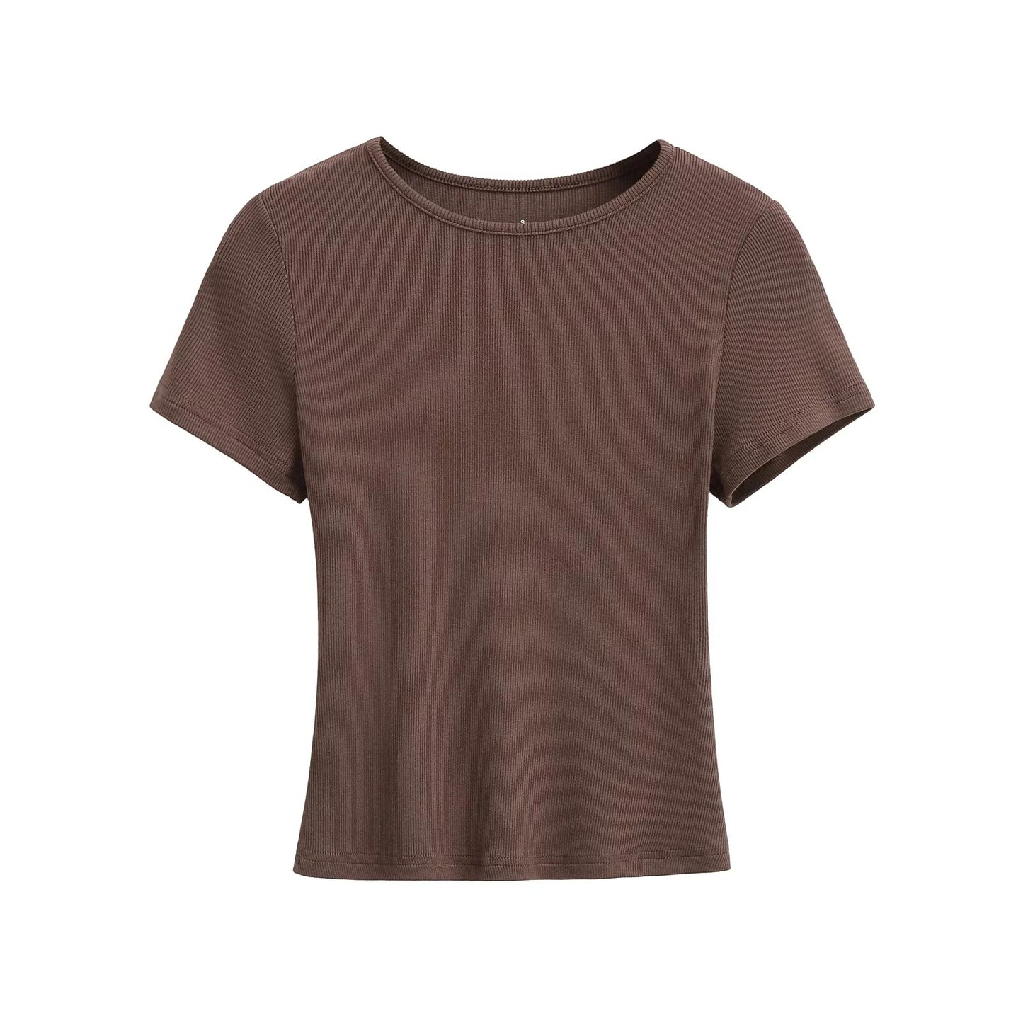 Febe | Dames Basic T-shirt – Amerikaanse Fit, Slim & Ronde Hals
