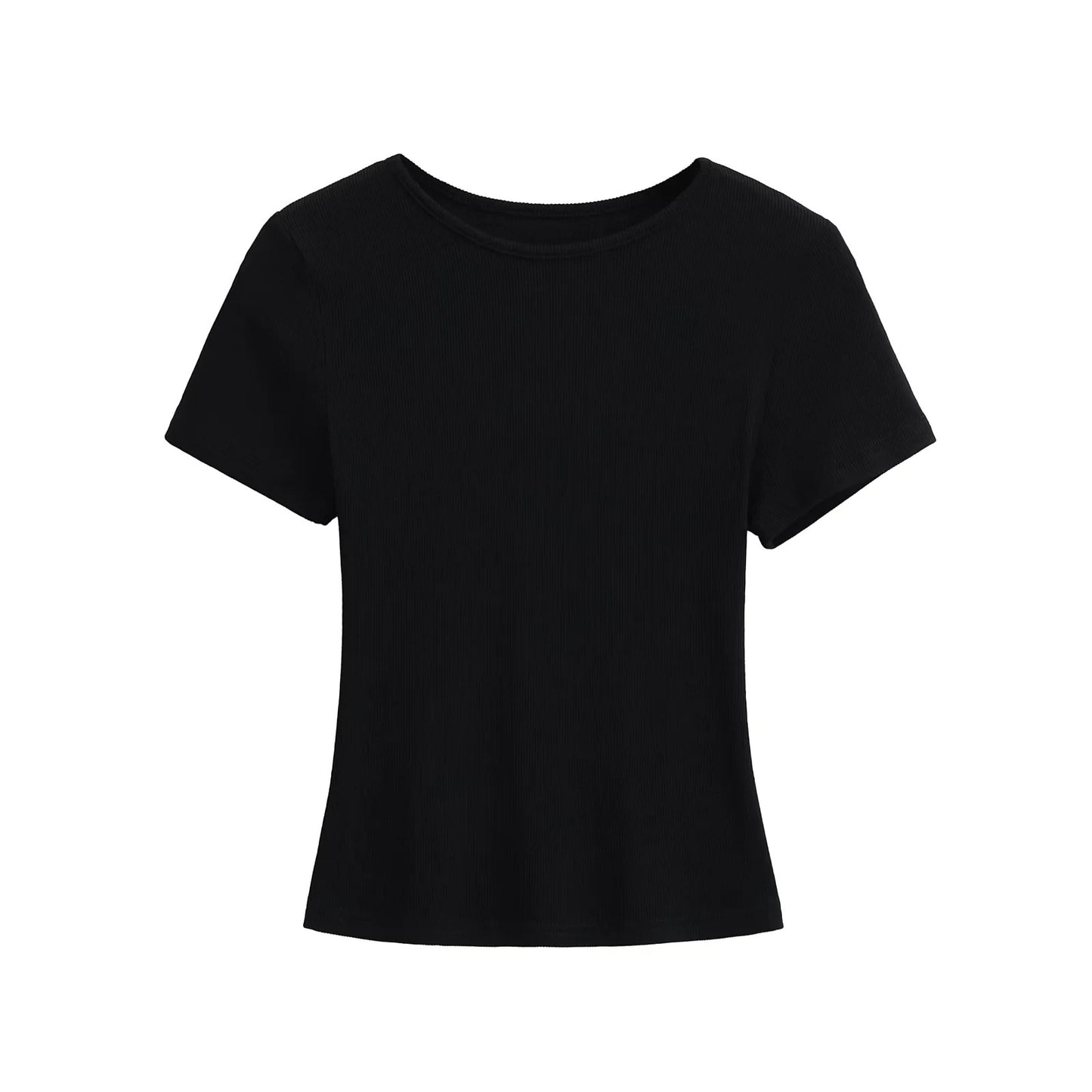 Febe | Dames Basic T-shirt – Amerikaanse Fit, Slim & Ronde Hals