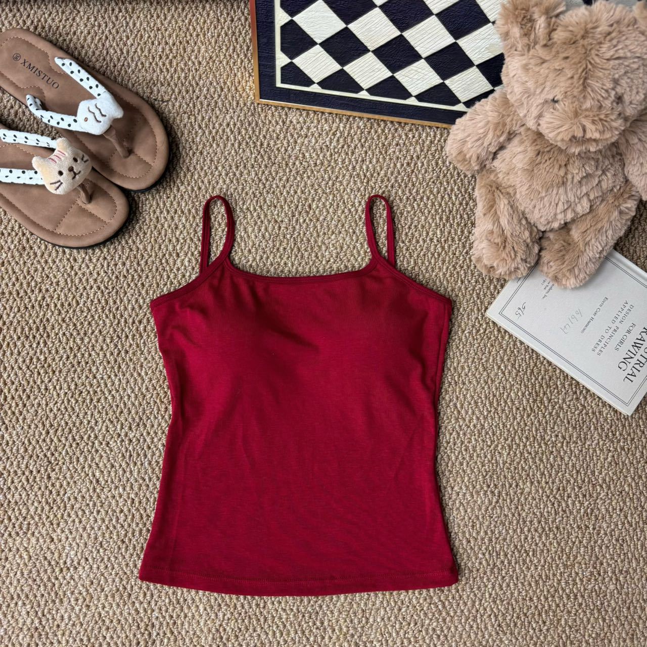 Gwen | Dames Cami Top met Ingebouwde Bh – Slim Fit & Medium Lengte | Comfortabel & Slankmakend