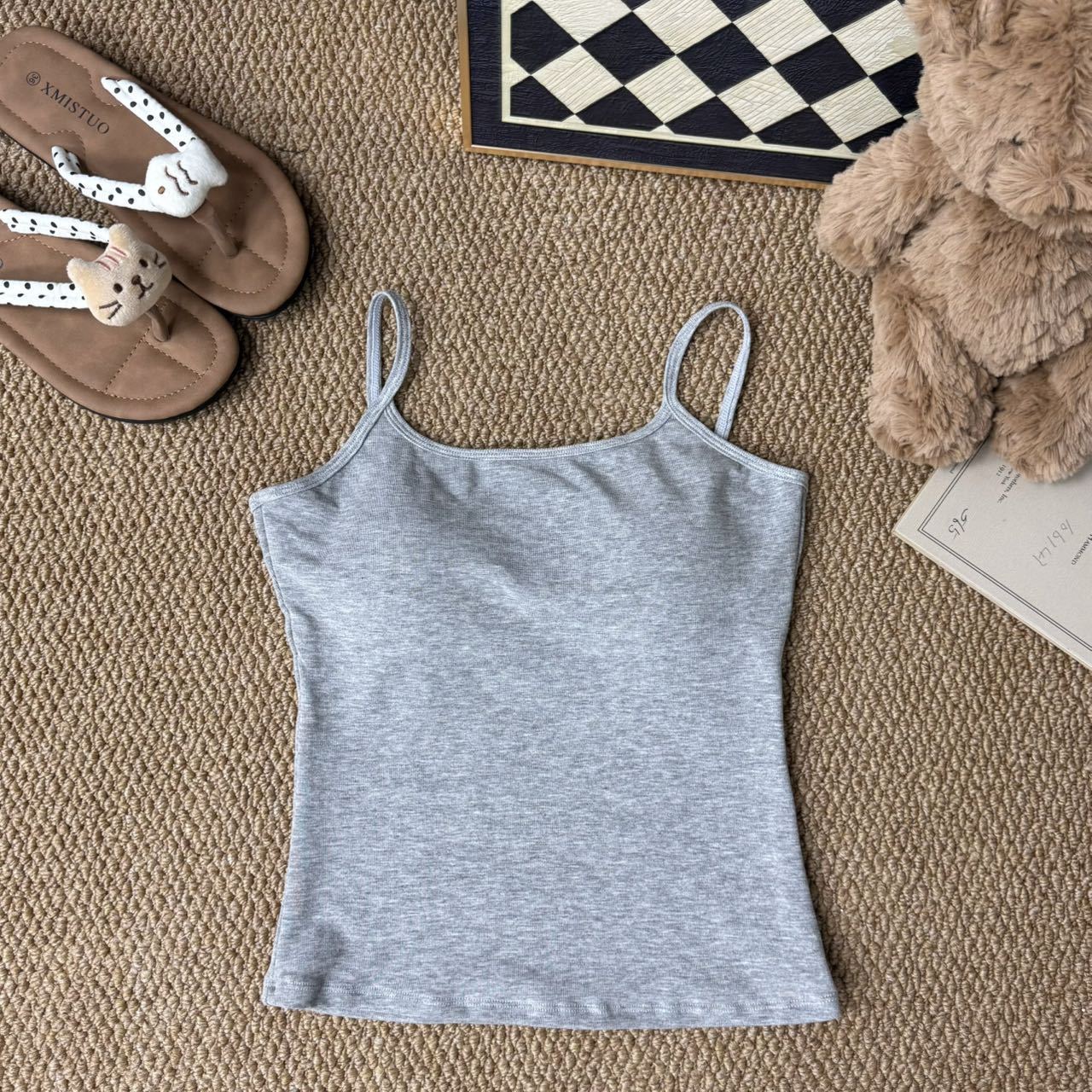 Gwen | Dames Cami Top met Ingebouwde Bh – Slim Fit & Medium Lengte | Comfortabel & Slankmakend