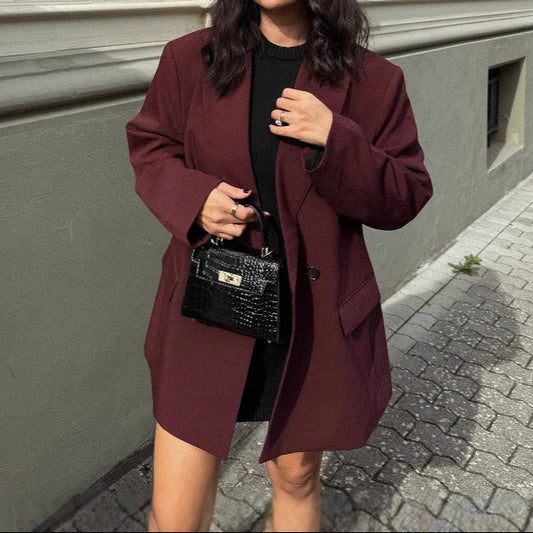 Jade | Dames Blazer – Minimalistisch Oversized Model met Schoudervulling | Herfst/Winter 2025