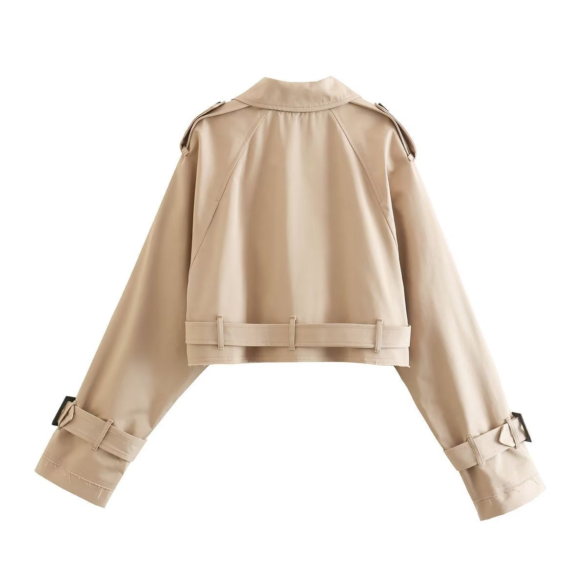 Lisanne | Dames Trenchcoat – Kort Model met Ceintuur | Europees/Amerikaanse Stijl | Voorjaar/Herfst