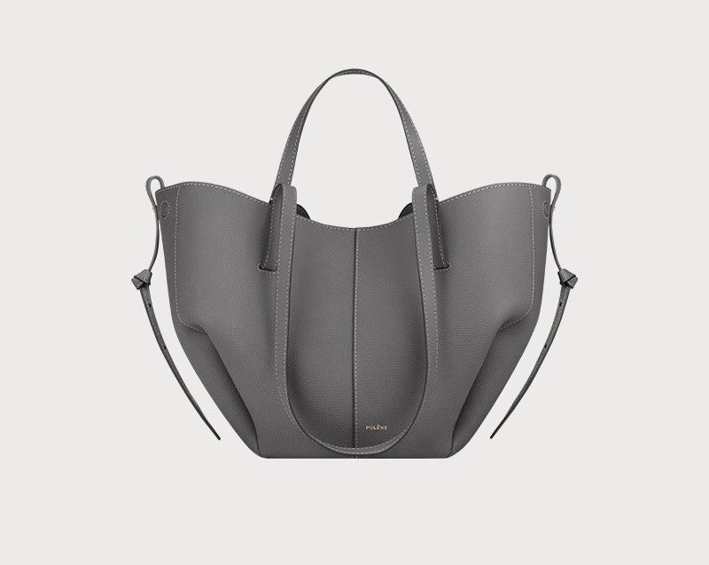 Polly | Polene Cyme Tote Bag – Leren Handtas met Vleugeldetail, Grote Capaciteit