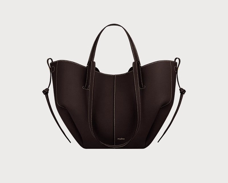 Polly | Polene Cyme Tote Bag – Leren Handtas met Vleugeldetail, Grote Capaciteit