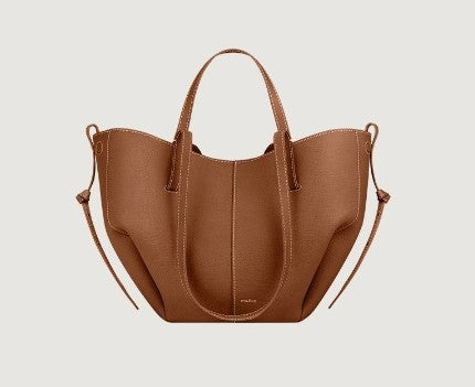 Polly | Polene Cyme Tote Bag – Leren Handtas met Vleugeldetail, Grote Capaciteit