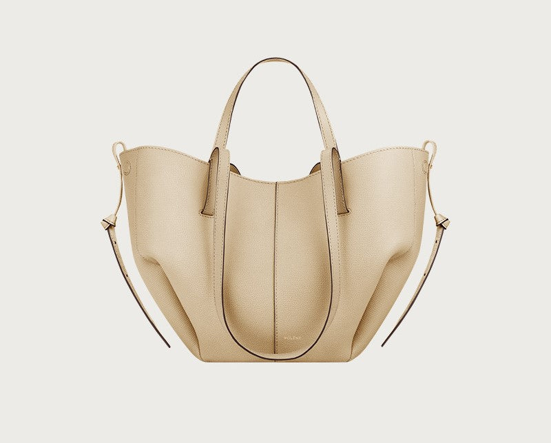 Polly | Polene Cyme Tote Bag – Leren Handtas met Vleugeldetail, Grote Capaciteit