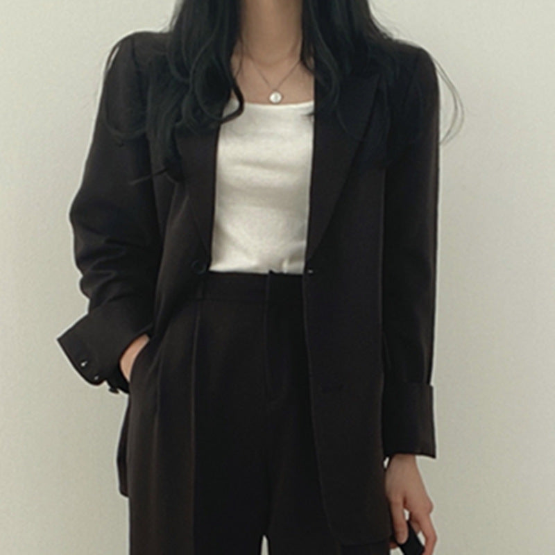 Sky | Dames Blazer Set – Bruin, Casual Chic & Getailleerd Design