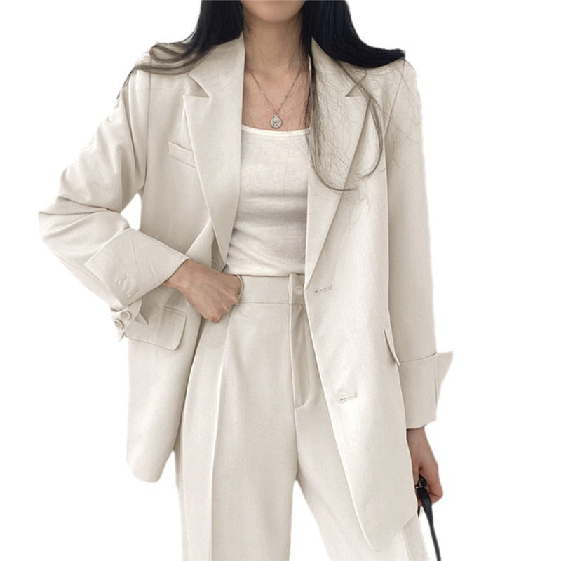 Sky | Dames Blazer Set – Bruin, Casual Chic & Getailleerd Design
