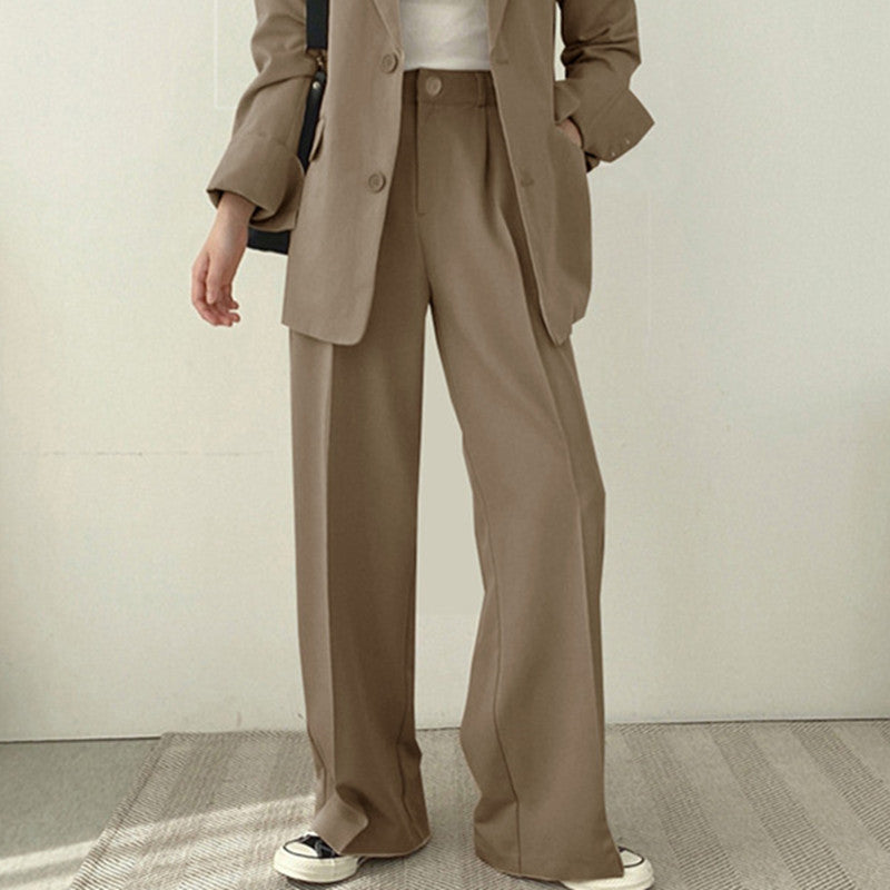 Sky | Dames Blazer Set – Bruin, Casual Chic & Getailleerd Design