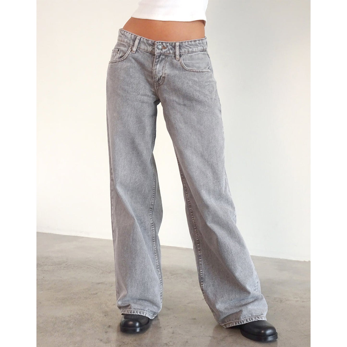 Sonja | Dames Jeans – Amerikaans Vintage Model met Lage Taille | Rechte Wijde Pijpen & Washed Look | Herfst 2025
