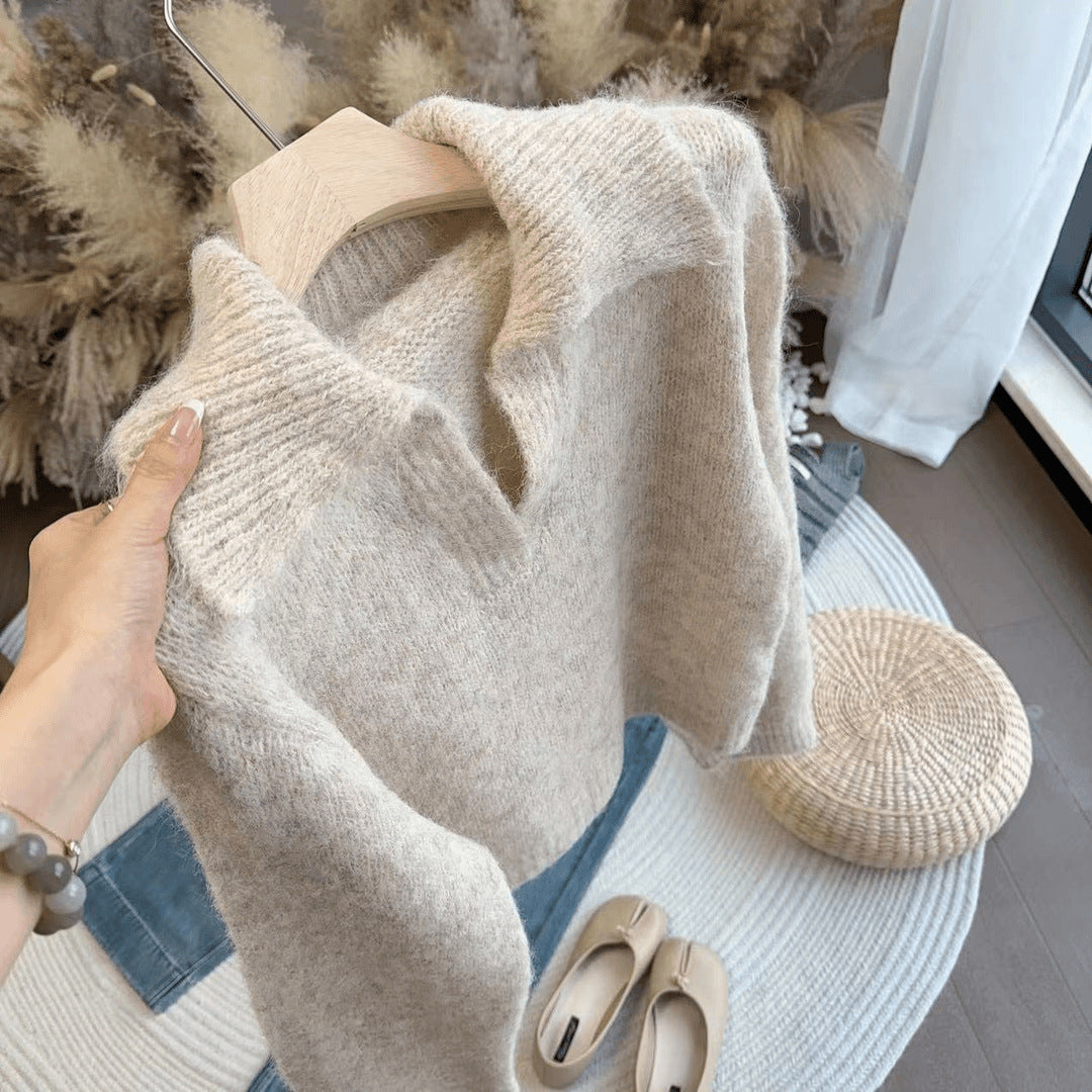 Sophie | Dames Gebreide Trui – Franse Stijl, Zachte Stof & Losse Pasvorm