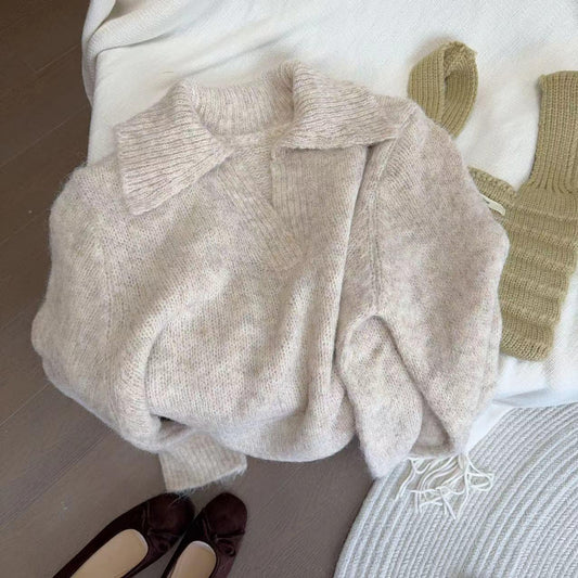 Sophie | Dames Gebreide Trui – Franse Stijl, Zachte Stof & Losse Pasvorm