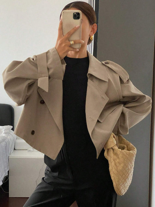 Zara | Dames Trenchcoat – Koreaanse Stijl, Kort & Vintage Chic | Herfst/Winter