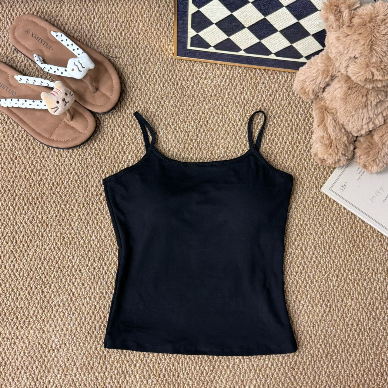 Gwen | Dames Cami Top met Ingebouwde Bh – Slim Fit & Medium Lengte | Comfortabel & Slankmakend