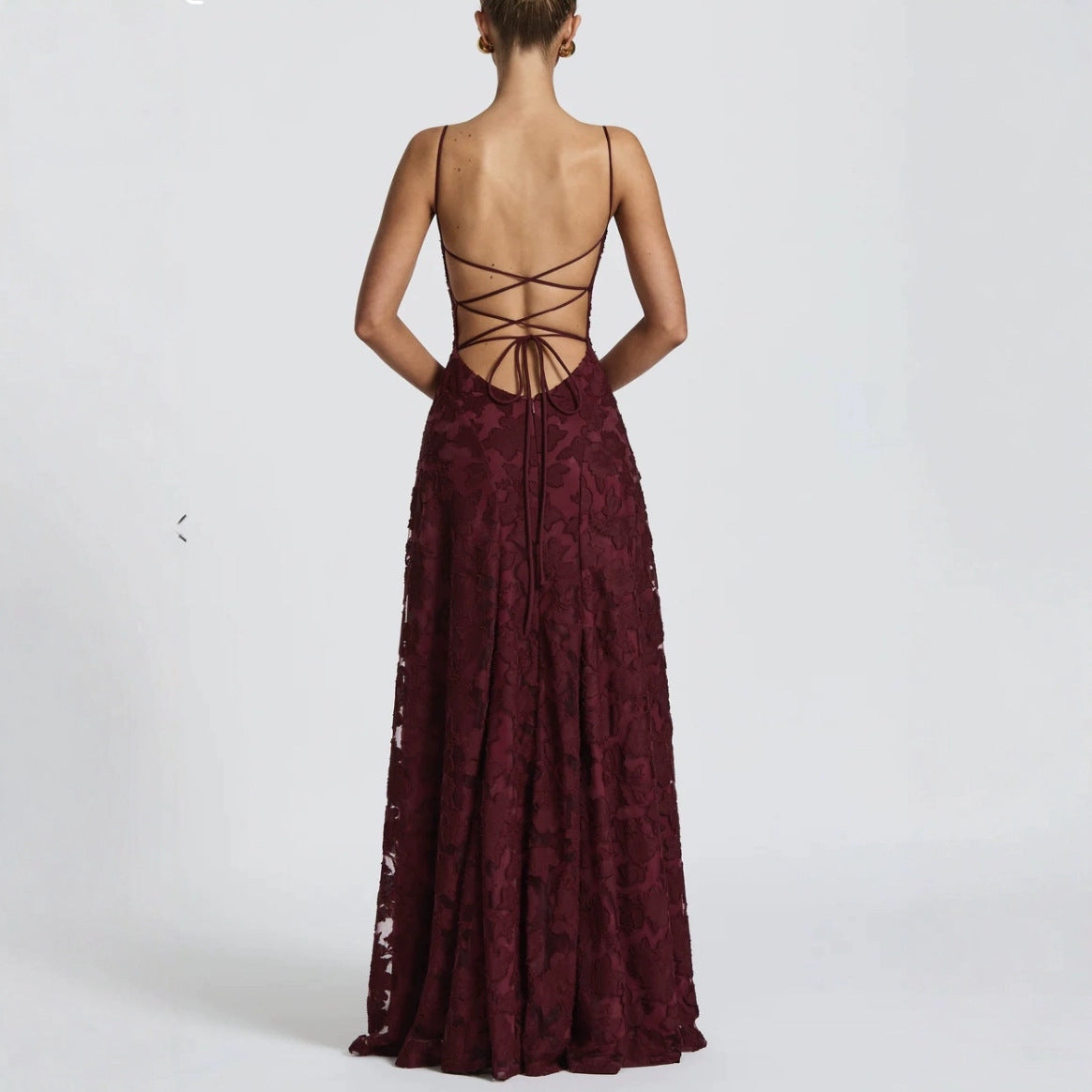 Belle | Dames Satijnen Jurk – Wijnrode Sexy Cami Dress | Europees/Amerikaanse Stijl | Nieuw 2025