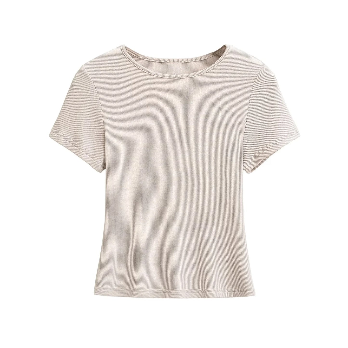 Febe | Dames Basic T-shirt – Amerikaanse Fit, Slim & Ronde Hals