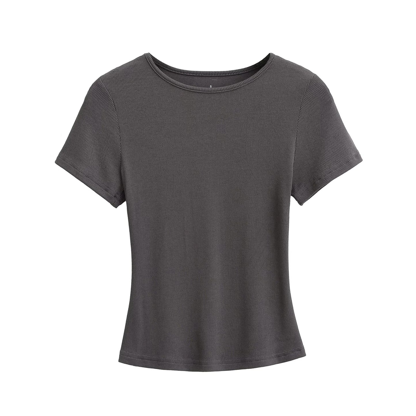 Febe | Dames Basic T-shirt – Amerikaanse Fit, Slim & Ronde Hals