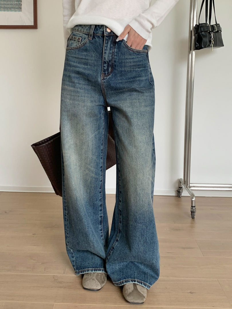 Ilana | Dames Jeans – Amerikaanse High Street Style, Rechte Wijde Pijp & Vintage Wassing