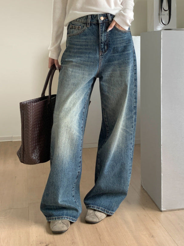 Ilana | Dames Jeans – Amerikaanse High Street Style, Rechte Wijde Pijp & Vintage Wassing