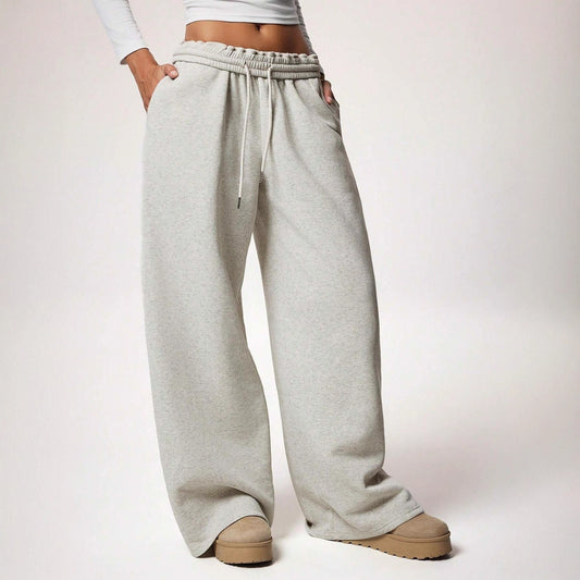 Kiana | Dames Joggingbroek – Gevoerd & Elastisch Model met Wijde Pijpen | Casual Sportieve Stijl | Herfst/Winter 2025