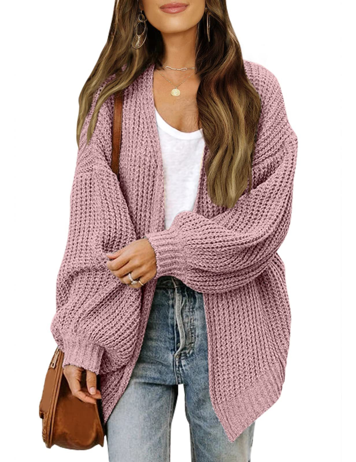 Maud | Dames Gebreid Vest – Dikke Knit, Ballonmouwen & Met Zakken