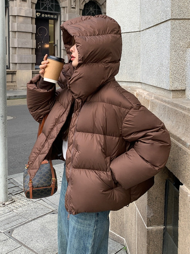 Marwena | Dames Winter Puffer Jacket – Korte & Verdikte Modetrui | Koreaanse Loose-Fit Cotton Coat | Trendy & Warm | Winter 2025