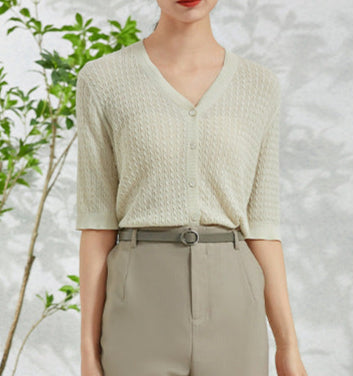 Lauren | V-hals Dames Gebreide Top – Comfortabel & Elegant