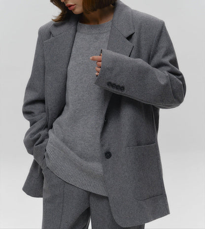 Giselle™ | Basic Dames Trui – Donkere Effen Kleur, Warm & Losvallend