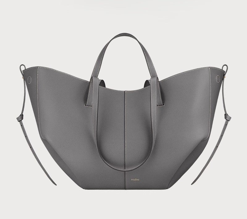 Polly | Polene Cyme Tote Bag – Leren Handtas met Vleugeldetail, Grote Capaciteit