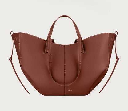 Polly | Polene Cyme Tote Bag – Leren Handtas met Vleugeldetail, Grote Capaciteit