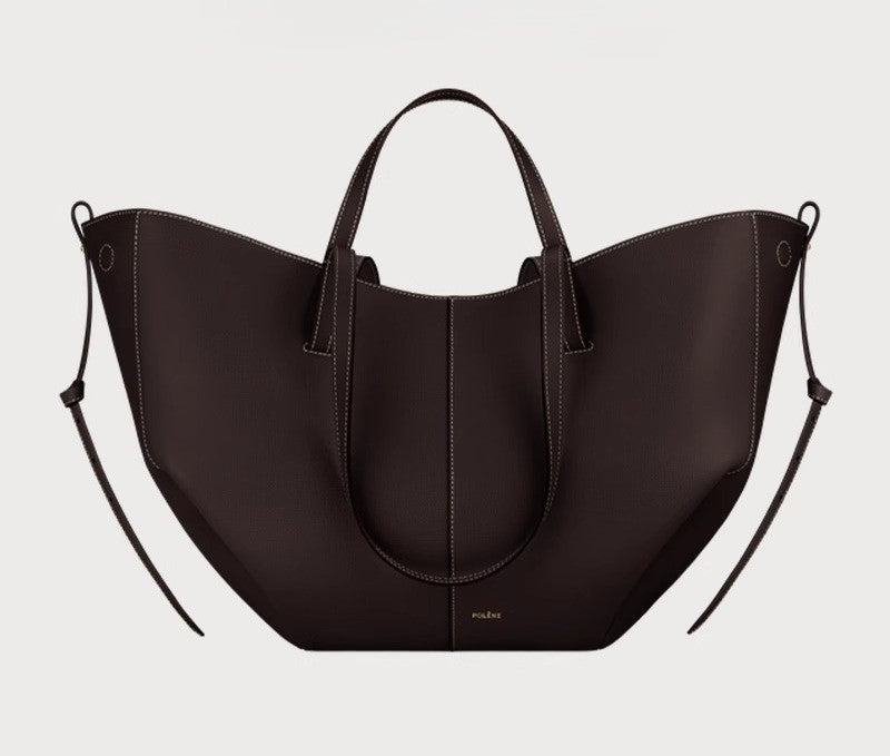 Polly | Polene Cyme Tote Bag – Leren Handtas met Vleugeldetail, Grote Capaciteit