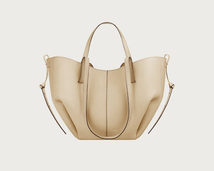 Polly | Polene Cyme Tote Bag – Leren Handtas met Vleugeldetail, Grote Capaciteit