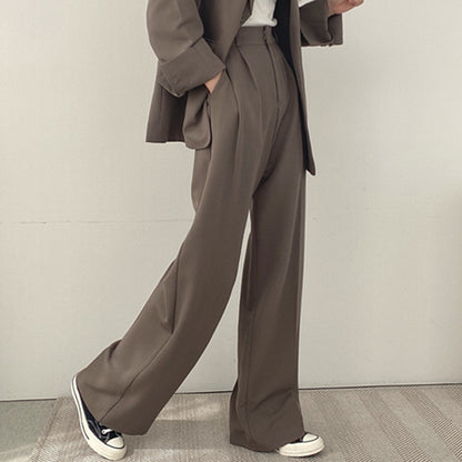 Sky | Dames Blazer Set – Bruin, Casual Chic & Getailleerd Design