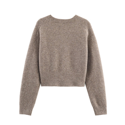 Zahide | Dames Cardigan – Europees/Amerikaanse Stijl, Ronde Hals & Knoopsluiting | Trend