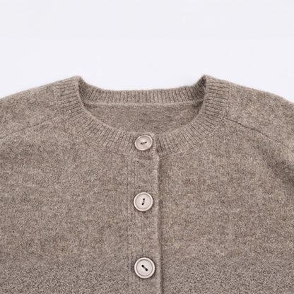 Zahide | Dames Cardigan – Europees/Amerikaanse Stijl, Ronde Hals & Knoopsluiting | Trend