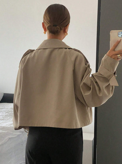 Zara | Dames Trenchcoat – Koreaanse Stijl, Kort & Vintage Chic | Herfst/Winter