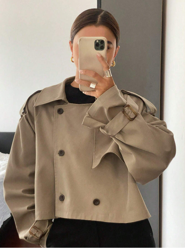 Zara | Dames Trenchcoat – Koreaanse Stijl, Kort & Vintage Chic | Herfst/Winter