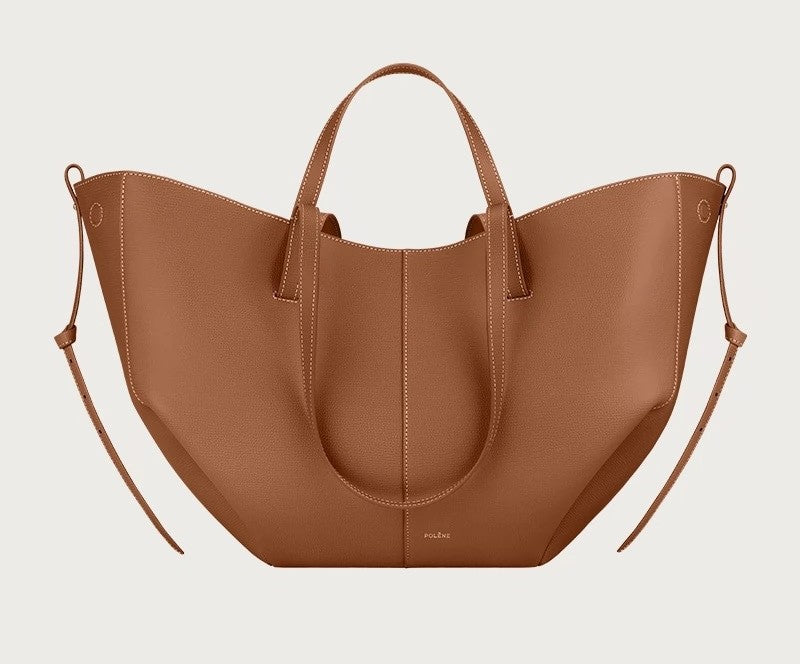 Polly | Polene Cyme Tote Bag – Leren Handtas met Vleugeldetail, Grote Capaciteit